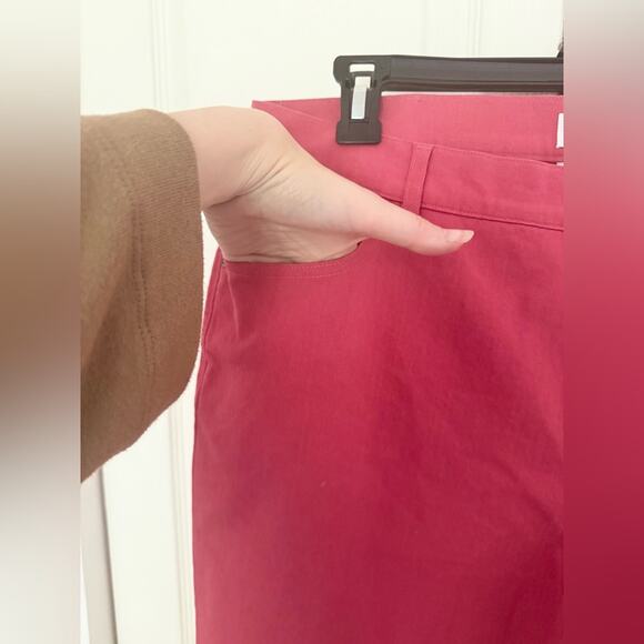 NWT Talbots Boot Cut Color Stretch Denim Jeans Salmon Pink Cotton Size 14 W - Picture 4 of 7